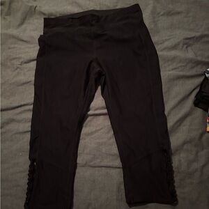 Xersion Black Kids Leggings with Side Details
